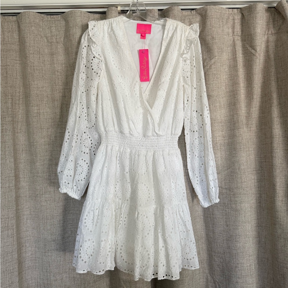 NWT Lily Pulitzer White Eyelet Taviana Dress